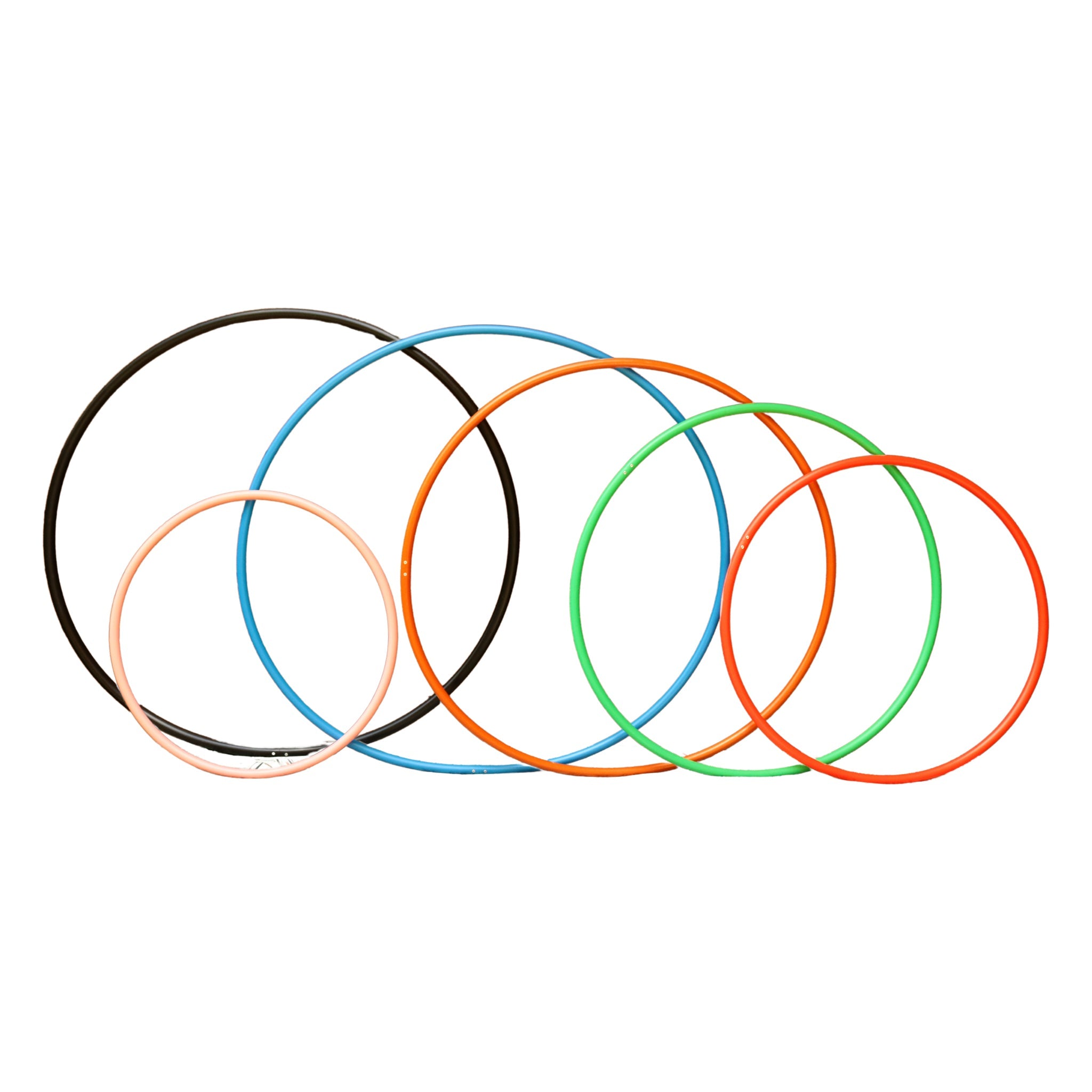 Set De 5 Aros De Plástico Wantalis | Colores Vivos | Ideales Para Ejercicios De Psicomotricidad Y Juegos Infantiles | Talla Grande